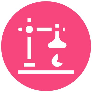 Bunsen brülör Vektör Simgesi Tasarım İllüstrasyonu