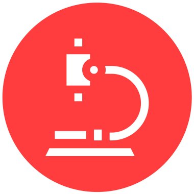 Mikroskop Vektör Simgesi Tasarım İllüstrasyonu