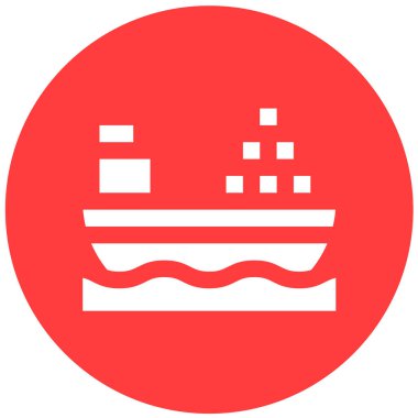 Kargo gemisi Vektör Simgesi Tasarım İllüstrasyonu