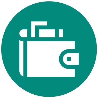 Cüzdan Vektörü Simgesi Tasarım İllüstrasyonu