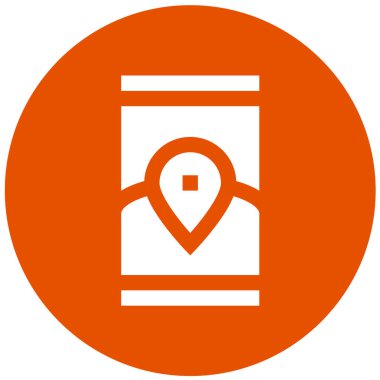 Çevrimiçi Mobil Loc Vektör Simgesi Tasarım İllüstrasyonu