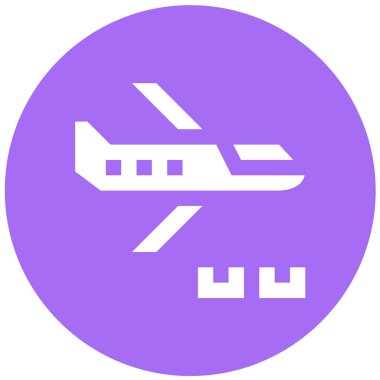 Hava Taşıma Vektörü Simgesi Tasarım İllüstrasyonu