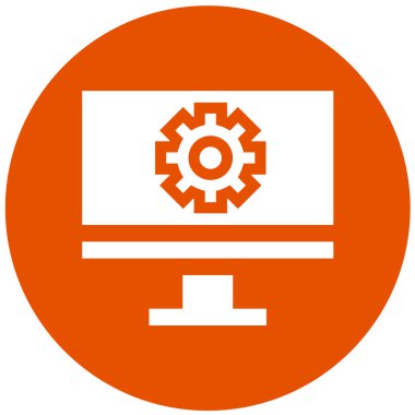 Bilgisayar Ayarları Vektör Simgesi Tasarım İllüstrasyonu