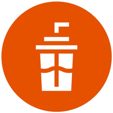 Yumuşak içecek Vektör Simgesi Tasarım İllüstrasyonu