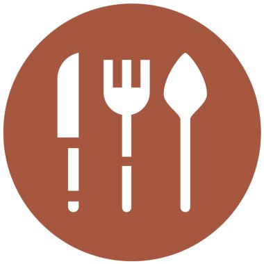 Çatal bıçak vektör simgesi tasarım çizimi