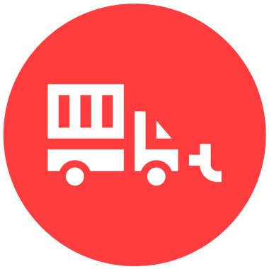 Çöp kamyonu Vektör Simgesi Tasarım İllüstrasyonu