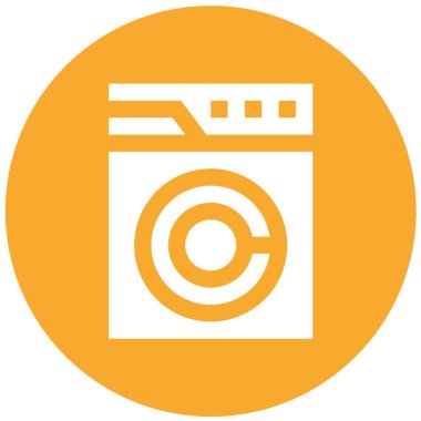 çamaşır makinesi vektör tasarım illüstrasyonu