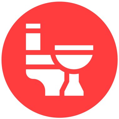 Tuvalet Vektörü Simgesi Tasarımı Çizimi