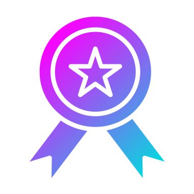 Rozet Vektörü Simgesi Tasarımı İllüstrasyonu