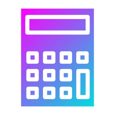 Hesap Makinesi Vektör Simgesi Tasarım İllüstrasyonu