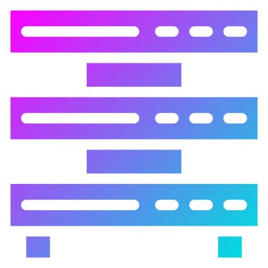 Sunucu Vektörü Simgesi Tasarım İllüstrasyonu