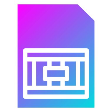 Sim Kart Vektör Simgesi Tasarım İllüstrasyonu