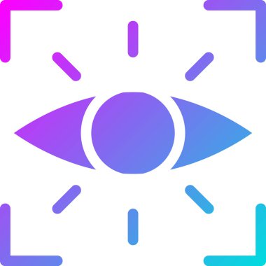 Göz Vektörü Simgesi Tasarım İllüstrasyonu