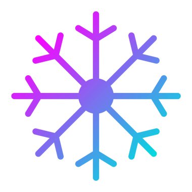 Kar Tanesi Vektör Simgesi Tasarım Çizimi