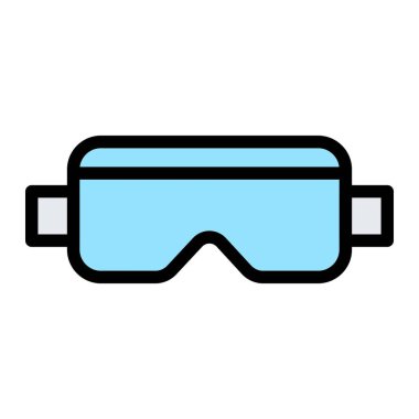 Gözlük Vektörü Simgesi Tasarım İllüstrasyonu