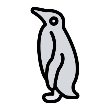 Penguen Vektör Simgesi Tasarım İllüstrasyonu