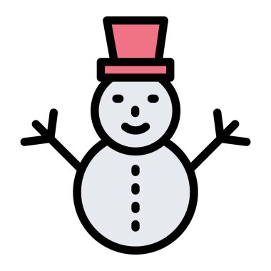 Kardan Adam Vektör Simgesi Tasarım Çizimi