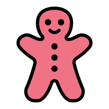 Zencefilli Kek Vektör Simgesi Tasarım Çizimi