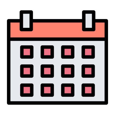 Takvim Vektörü Simgesi Tasarım İllüstrasyonu