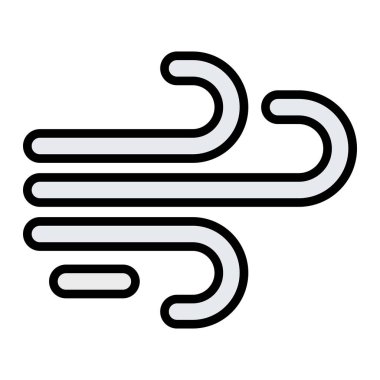 Rüzgâr vektör simgesi tasarımı çizimi