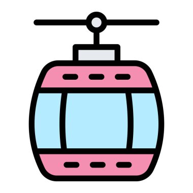 Kablo Otomobil Vektörü Simgesi Tasarım İllüstrasyonu