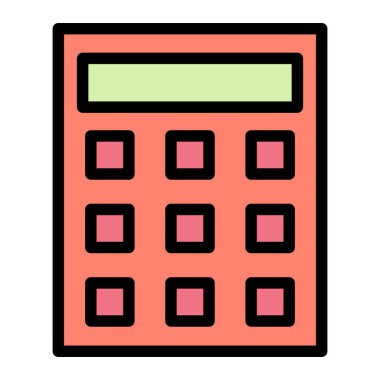 Hesap Makinesi Vektör Simgesi Tasarım İllüstrasyonu