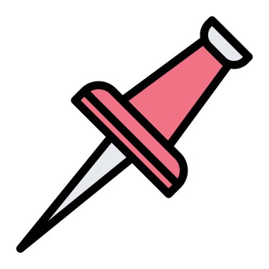 Pin Vektör Simgesi Tasarım İllüstrasyonuna bas