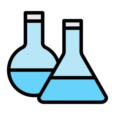 Kimya Vektörü Simge Tasarımı Çizimi