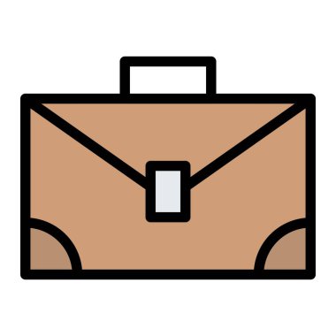 Evrak Çantası Vektör Simgesi Tasarımı İllüstrasyonu