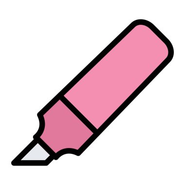 İşaretleyici Vektör Simgesi Tasarım İllüstrasyonu