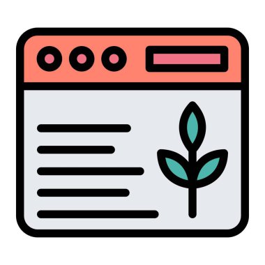 Organik İçerik Vektör Simgesi Tasarım İllüstrasyonu