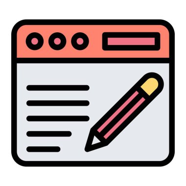 Günlük Vektörü Simgesi Tasarım İllüstrasyonu