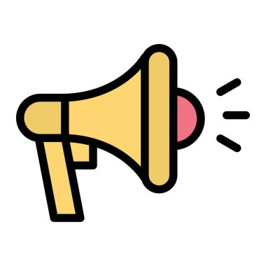 Megafon Vektör Simgesi Tasarım İllüstrasyonu