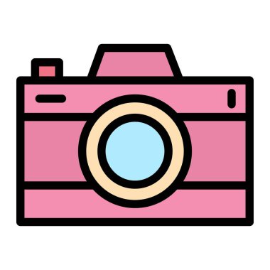 Fotoğraf makinesi Vektör Simgesi Tasarım İllüstrasyonu