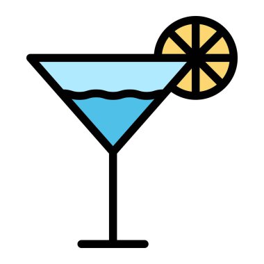 Kokteyl Vektör Simgesi Tasarım İllüstrasyonu