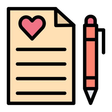 Düğün sözleşmesi Vector Icon Design Illustration