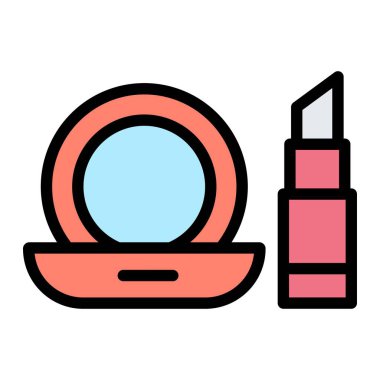 Makyaj Vektörü Simgesi Tasarım İllüstrasyonu