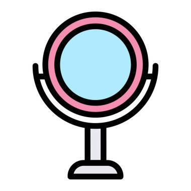 Ayna Vektörü Simgesi Tasarım İllüstrasyonu