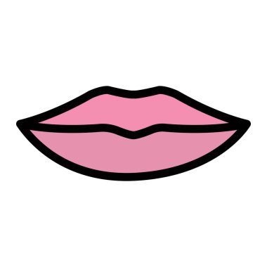Lips Vektör Simgesi Tasarım İllüstrasyonu