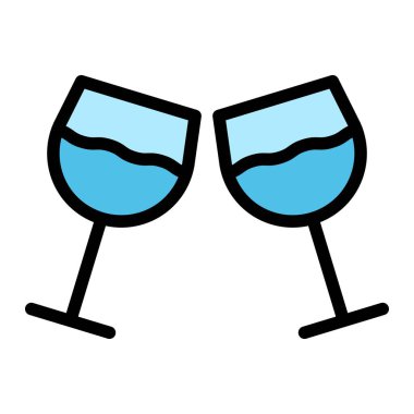 Şarap kadehi Vektör Simgesi Tasarım İllüstrasyonu