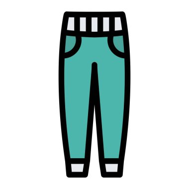 Pantolon Vektörü Simgesi Tasarım İllüstrasyonu