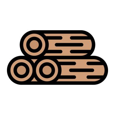 Tahta Vektör Simgesi Tasarım Çizimi