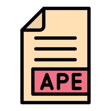 APE Vektör Simgesi Tasarım İllüstrasyonu