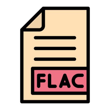 FLAC Vektör Simgesi Tasarım İllüstrasyonu