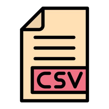 CSV Vector Icon Design Illustration clipart