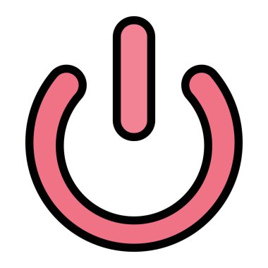 Güç Vektörü Simgesi Tasarım İllüstrasyonu