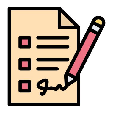 Vektör Simgesi Tasarım İllüstrasyonunu İmzala