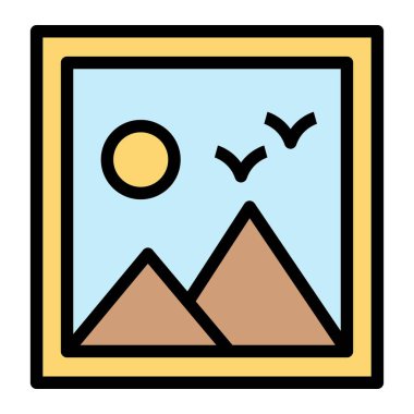 Fotoğraf Vektörü Simgesi Tasarım İllüstrasyonu