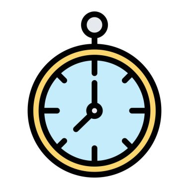 Saat Vektörü Simgesi Tasarım İllüstrasyonu