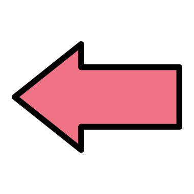 Sol Ok Vektörü Simgesi Tasarım İllüstrasyonu